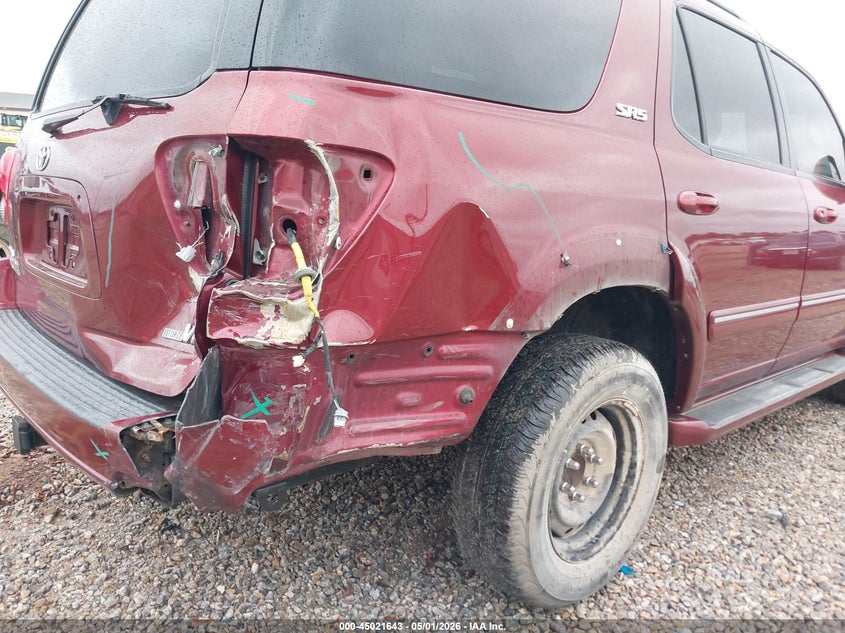 2007 Toyota Sequoia VIN 5TDZT34A07S288029 IAAI salvage auction — RIGHT REAR, Salvage (Alabama), sold $275 on 2026-07-21 (photo 6)