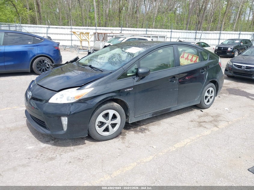 2014 Toyota Prius VIN JTDKN3DU4E0378855 IAAI salvage auction — RIGHT FRONT, Wait Title, sold $1,200 on 2026-07-27 (photo 2)