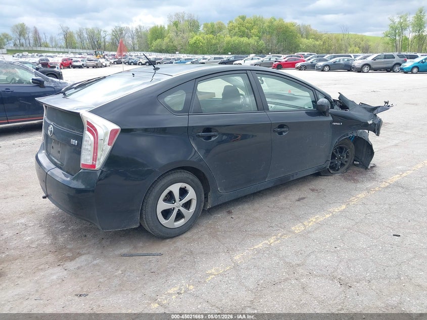 2014 Toyota Prius VIN JTDKN3DU4E0378855 IAAI salvage auction — RIGHT FRONT, Wait Title, sold $1,200 on 2026-07-27 (photo 4)