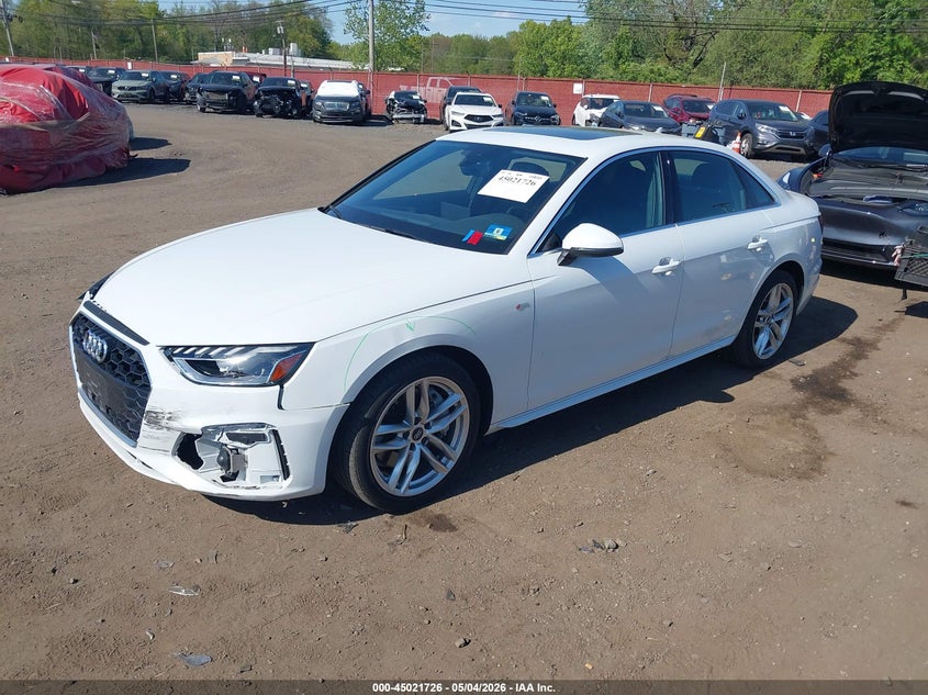 2020 Audi A4 VIN WAUENAF47LN006857 IAAI salvage auction — FRONT END, Salvage (Idaho), sold $13,250 on 2026-07-08 (photo 2)
