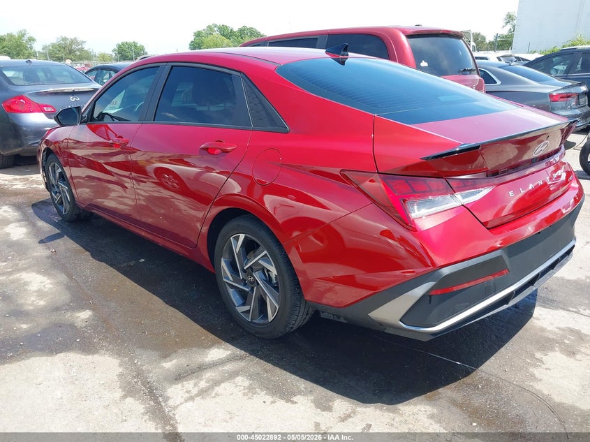 2025 Hyundai Elantra VIN KMHLM4DJ7SU122891 IAAI salvage auction — RIGHT SIDE, Salvage (North Carolina), sold $8,675 on 2026-07-29 (photo 3)