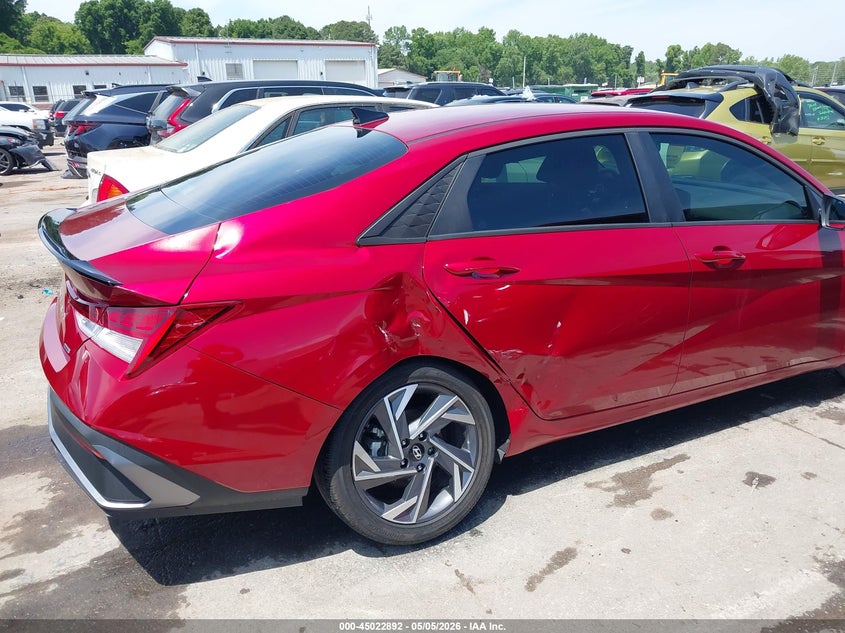 2025 Hyundai Elantra VIN KMHLM4DJ7SU122891 IAAI salvage auction — RIGHT SIDE, Salvage (North Carolina), sold $8,675 on 2026-07-29 (photo 6)