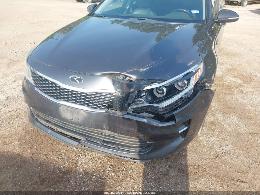 2017 Kia Optima VIN 5XXGU4L38HG127136 IAAI salvage auction — FRONT END, Salvage (Texas), sold $25 on 2026-07-30 (photo 6)