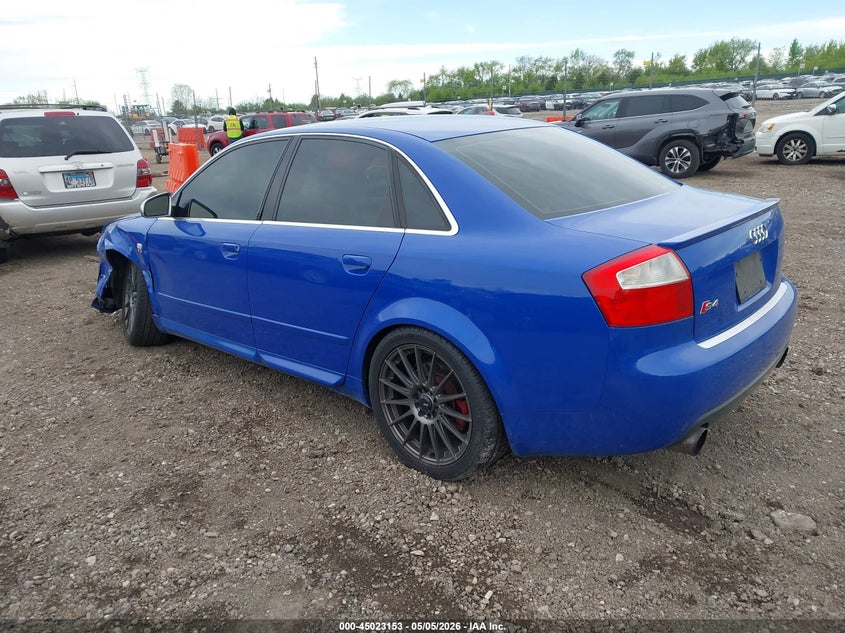 2004 Audi S4 VIN WAUPL68E54A228260 IAAI salvage auction — LEFT FRONT, Salvage (Illinois), sold $700 on 2026-07-08 (photo 3)