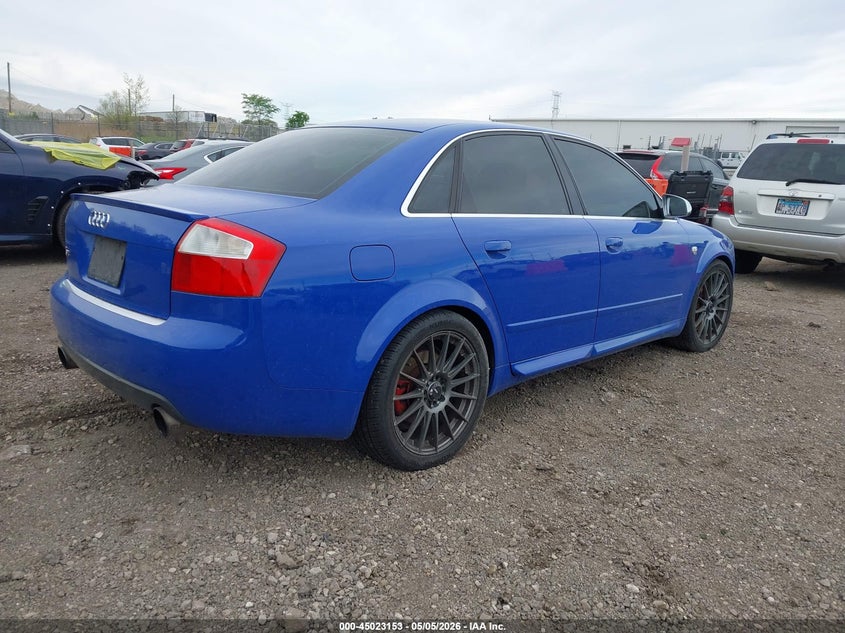 2004 Audi S4 VIN WAUPL68E54A228260 IAAI salvage auction — LEFT FRONT, Salvage (Illinois), sold $700 on 2026-07-08 (photo 4)