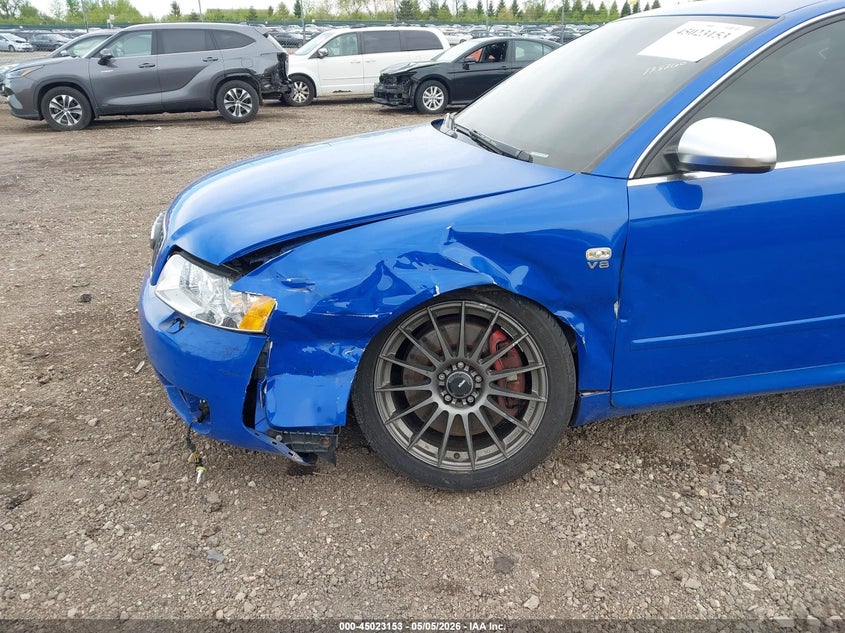 2004 Audi S4 VIN WAUPL68E54A228260 IAAI salvage auction — LEFT FRONT, Salvage (Illinois), sold $700 on 2026-07-08 (photo 6)