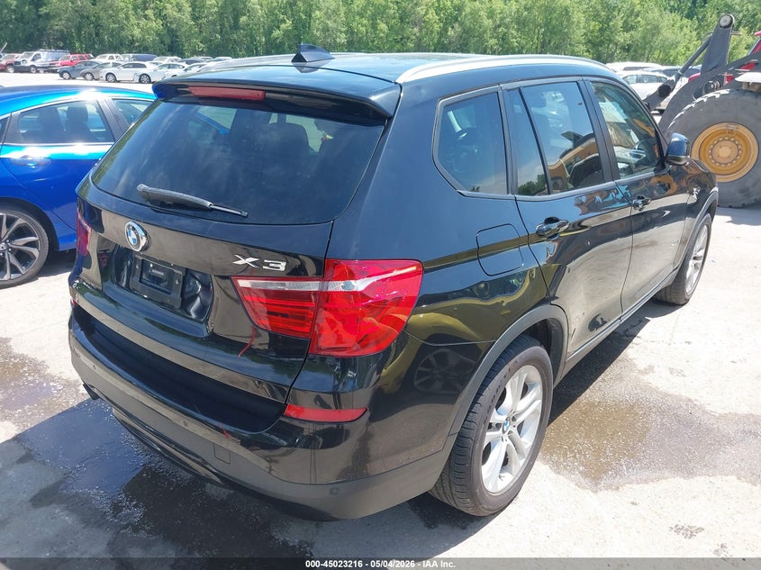2017 BMW X3 VIN 5UXWX7C53H0U42383 IAAI salvage auction — HAIL, Salvage (Kansas), sold $3,500 on 2026-07-08 (photo 4)