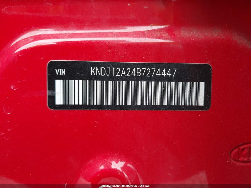 2011 Kia Soul VIN KNDJT2A24B7274447 IAAI salvage auction — FRONT END, Bill Of Sale (Washington), sold $350 on 2026-07-29 (photo 9)