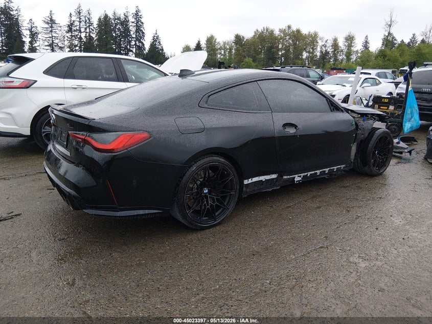 2023 BMW M4 VIN WBS43AZ00PCM29450 IAAI salvage auction — RIGHT FRONT, Bill Of Sale (Washington), sold $25,250 on 2026-07-30 (photo 4)