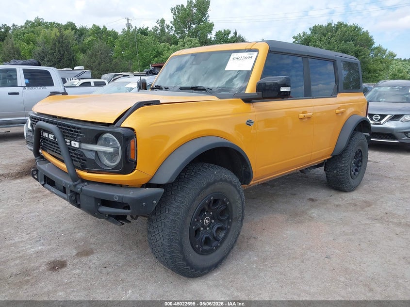 2021 Ford Bronco VIN 1FMEE5DP6MLA99810 IAAI salvage auction — FRONT END, Clear (Oklahoma), sold $14,600 on 2026-07-31 (photo 2)