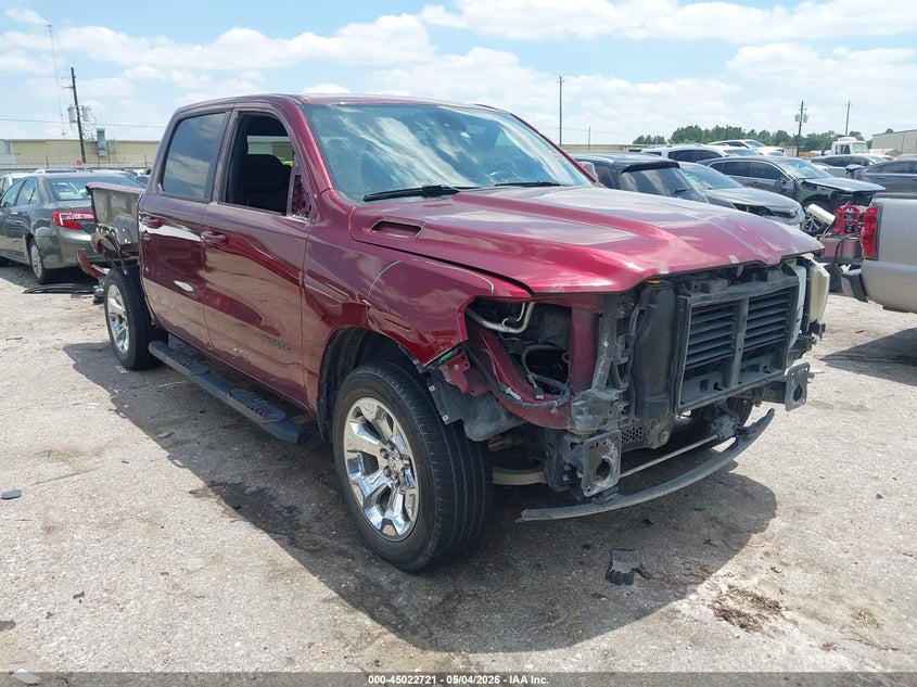 2019 Ram 1500 VIN 1C6RREFT6KN905707 IAAI salvage auction — FRONT & REAR, Original (Texas), sold $4,050 on 2026-07-11 (photo 1)