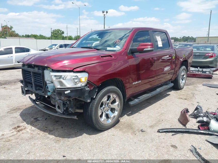 2019 Ram 1500 VIN 1C6RREFT6KN905707 IAAI salvage auction — FRONT & REAR, Original (Texas), sold $4,050 on 2026-07-11 (photo 2)