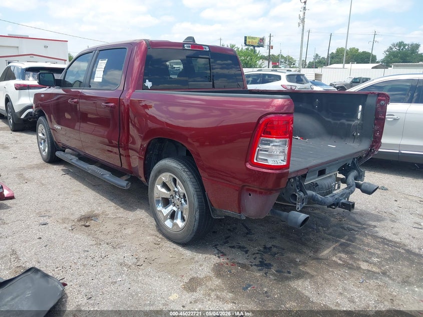 2019 Ram 1500 VIN 1C6RREFT6KN905707 IAAI salvage auction — FRONT & REAR, Original (Texas), sold $4,050 on 2026-07-11 (photo 3)
