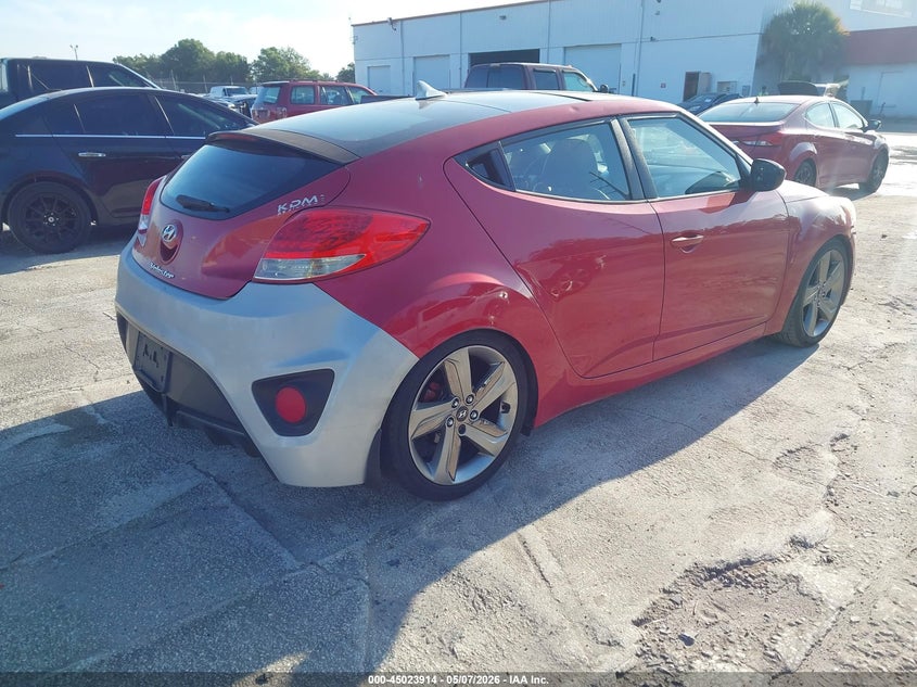 2013 Hyundai Veloster VIN KMHTC6AD0DU126197 IAAI salvage auction — NORMAL WEAR, Clear (Montana), sold $225 on 2026-07-08 (photo 4)