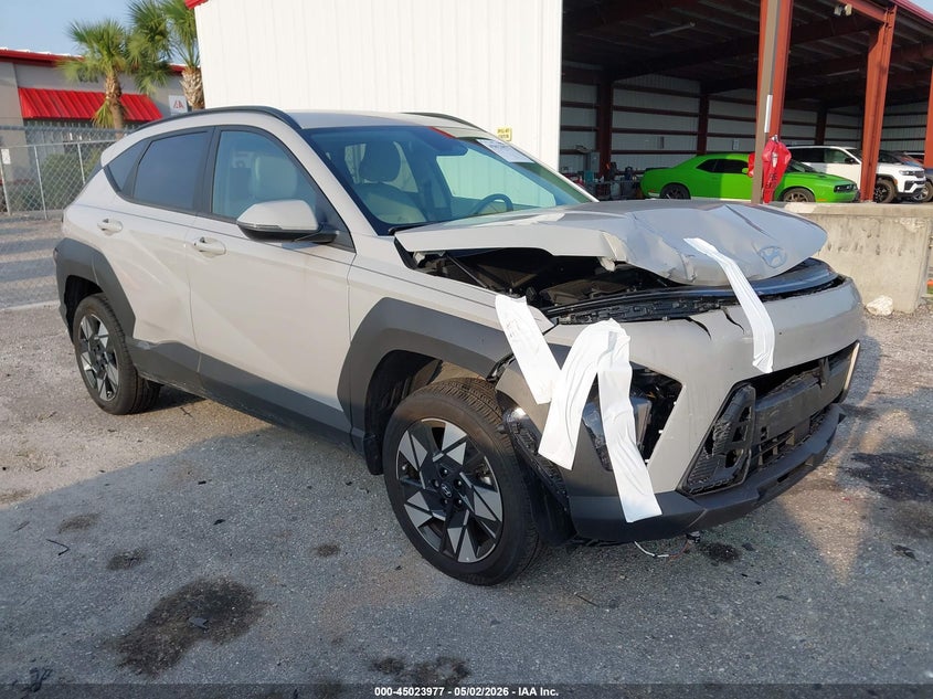 2025 Hyundai Kona VIN KM8HBCABXSU324448 IAAI salvage auction — FRONT END, Certificate Of Destruction (Florida), sold $6,950 on 2026-07-27 (photo 1)