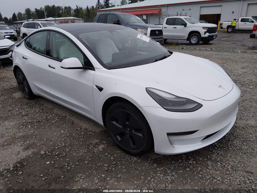 2023 Tesla Model 3 VIN 5YJ3E1EA2PF466644 IAAI salvage auction — REAR END, Bill Of Sale (Washington), sold $9,800 on 2026-07-12 (photo 1)