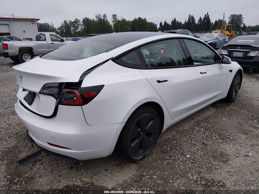 2023 Tesla Model 3 VIN 5YJ3E1EA2PF466644 IAAI salvage auction — REAR END, Bill Of Sale (Washington), sold $9,800 on 2026-07-12 (photo 4)