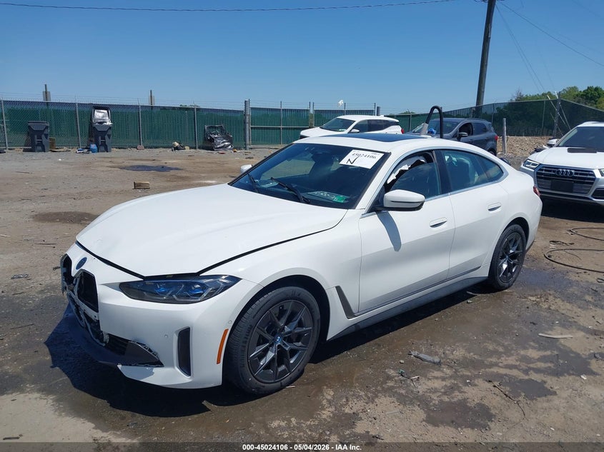 2022 BMW I4 VIN WBY73AW06NFN11590 IAAI salvage auction — FRONT END, Salvage (Virginia), sold $11,100 on 2026-07-10 (photo 2)