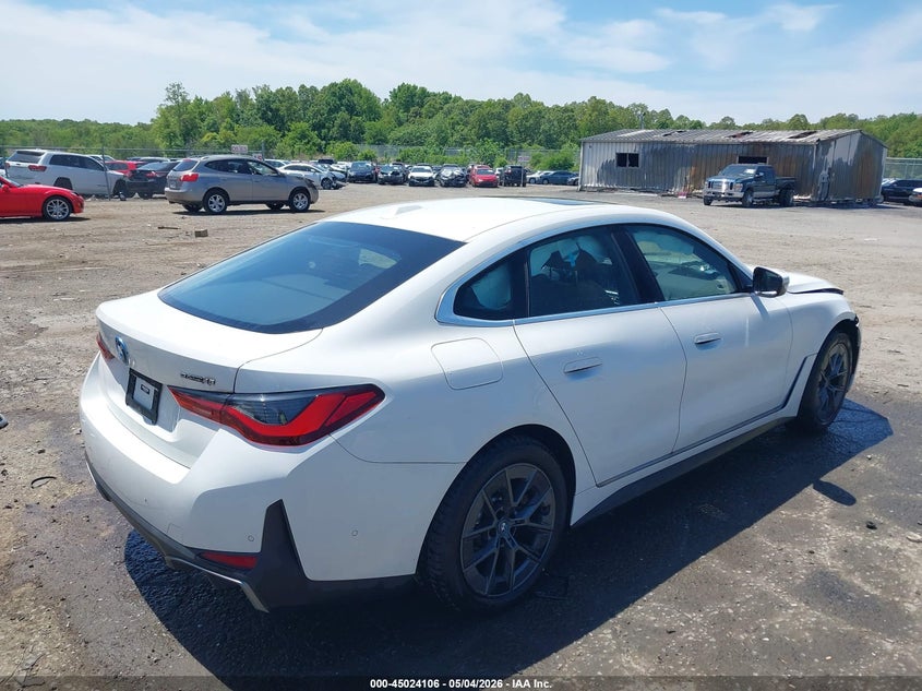 2022 BMW I4 VIN WBY73AW06NFN11590 IAAI salvage auction — FRONT END, Salvage (Virginia), sold $11,100 on 2026-07-10 (photo 4)