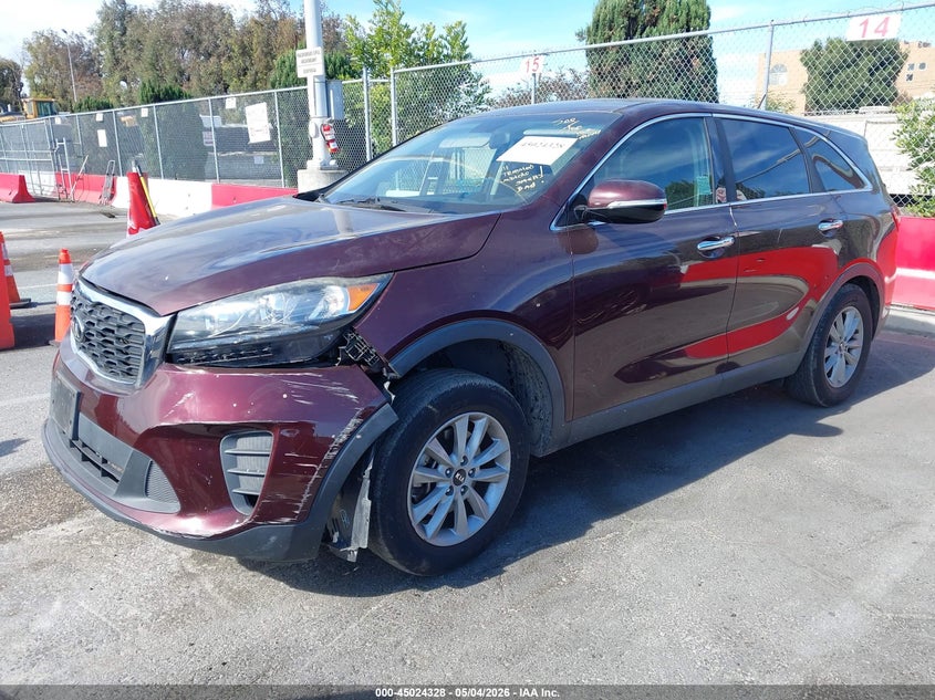 2019 Kia Sorento VIN 5XYPG4A39KG535836 IAAI salvage auction — THEFT, Salvage (California), sold $900 on 2026-07-30 (photo 2)