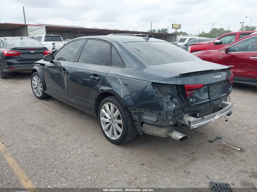 2017 Audi A4 VIN WAUANAF42HN025516 IAAI salvage auction — LEFT SIDE, Original (Texas), sold $2,575 on 2026-07-29 (photo 3)