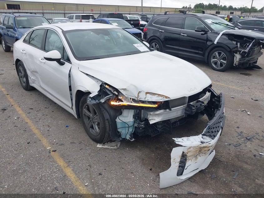 2023 Kia K5 VIN 5XXG14J23PG221510 IAAI salvage auction — FRONT END, Salvage (Texas), sold $4,125 on 2026-07-29 (photo 1)