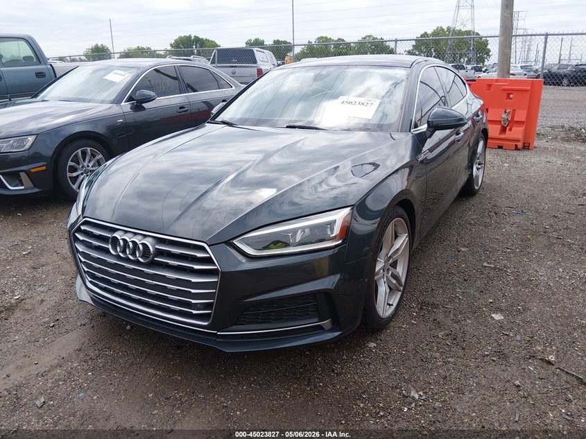 2018 Audi A5 VIN WAUENCF51JA054668 IAAI salvage auction — LEFT SIDE, Salvage Title, sold $7,100 on 2026-07-22 (photo 2)