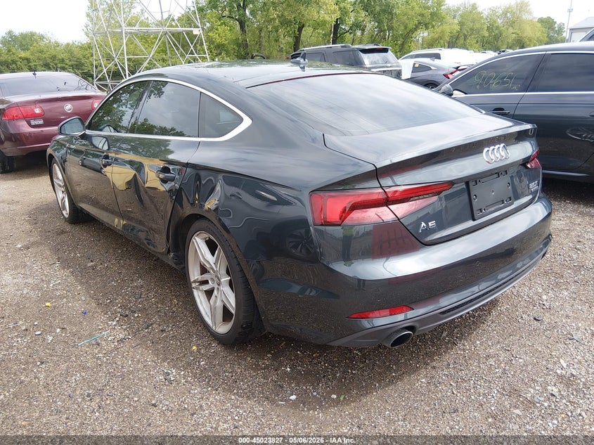 2018 Audi A5 VIN WAUENCF51JA054668 IAAI salvage auction — LEFT SIDE, Salvage Title, sold $7,100 on 2026-07-22 (photo 3)