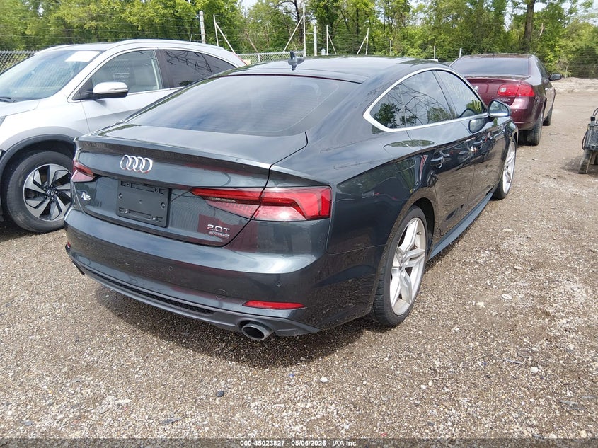 2018 Audi A5 VIN WAUENCF51JA054668 IAAI salvage auction — LEFT SIDE, Salvage Title, sold $7,100 on 2026-07-22 (photo 4)