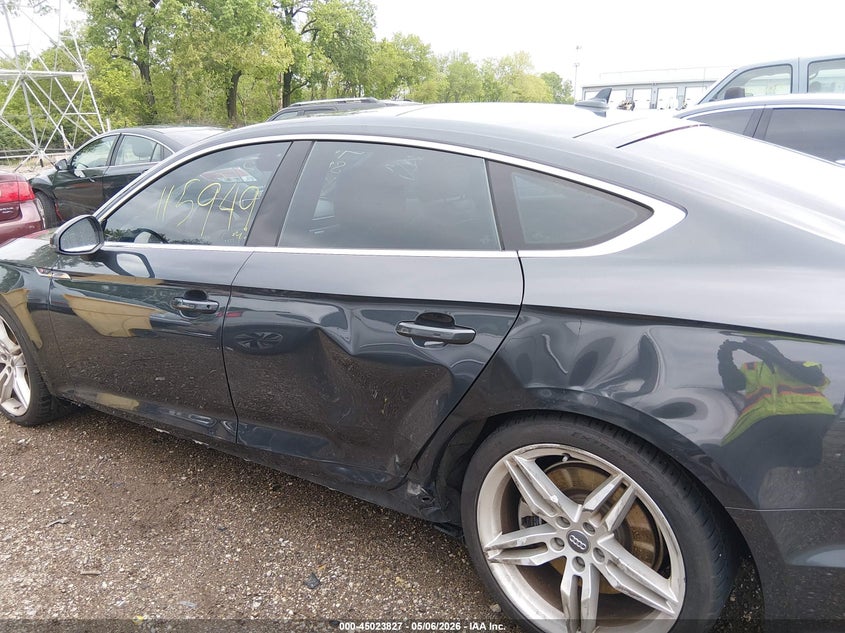 2018 Audi A5 VIN WAUENCF51JA054668 IAAI salvage auction — LEFT SIDE, Salvage Title, sold $7,100 on 2026-07-22 (photo 6)