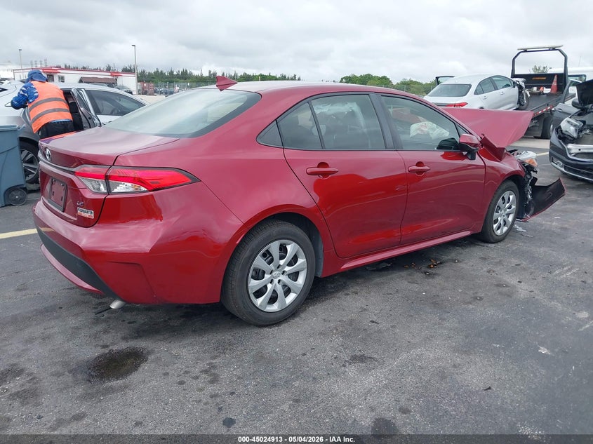 2022 Toyota Corolla VIN JTDEPMAE9NJ201769 IAAI salvage auction — LEFT FRONT, Certificate Of Destruction (Florida), sold $2,625 on 2026-07-09 (photo 4)