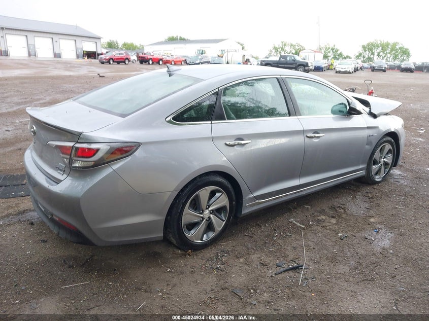 2017 Hyundai Sonata VIN KMHE54L27HA045109 IAAI salvage auction — FRONT END, Clear (Indiana), sold $475 on 2026-07-22 (photo 4)