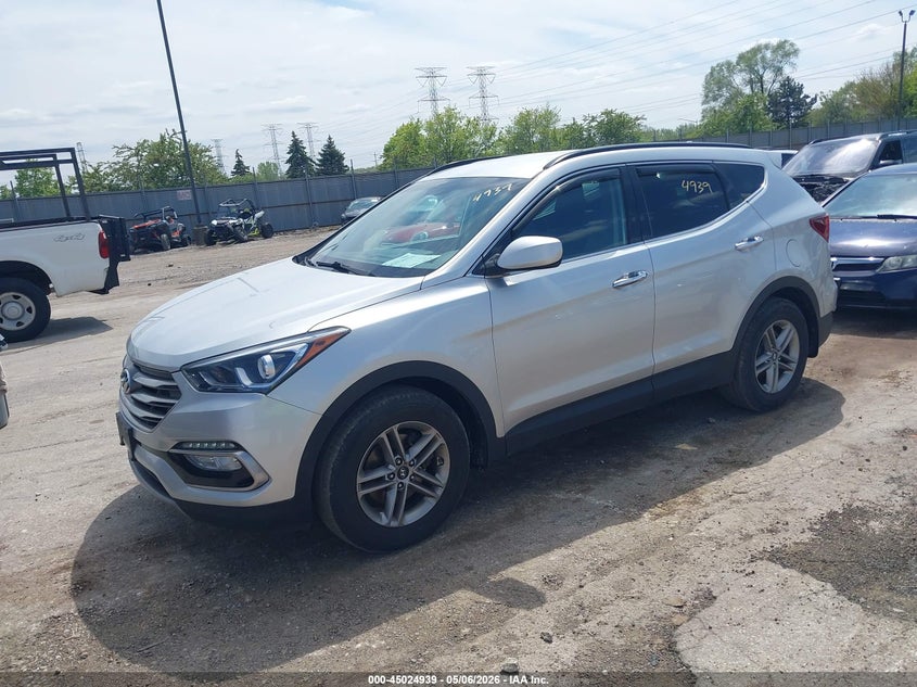 2017 Hyundai Santa fe VIN 5XYZUDLB7HG425740 IAAI salvage auction — REAR END, Salvage (Illinois), sold $3,200 on 2026-07-13 (photo 2)