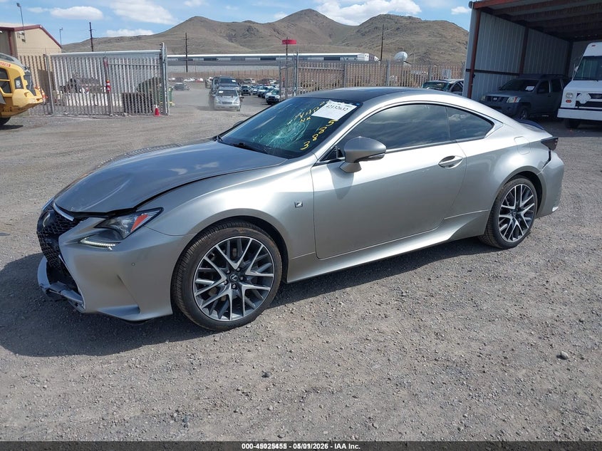 2016 Lexus Rc VIN JTHSE5BC5G5005883 IAAI salvage auction — FRONT & REAR, Salvage (Idaho), sold $8,800 on 2026-07-17 (photo 2)