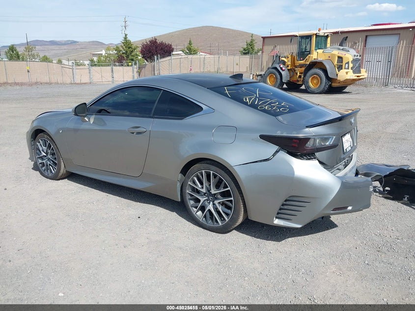 2016 Lexus Rc VIN JTHSE5BC5G5005883 IAAI salvage auction — FRONT & REAR, Salvage (Idaho), sold $8,800 on 2026-07-17 (photo 3)
