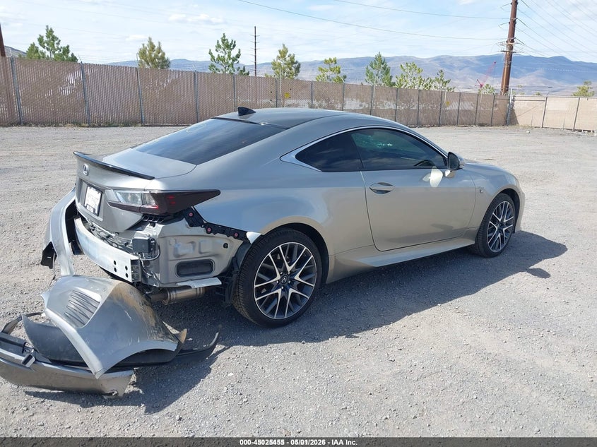 2016 Lexus Rc VIN JTHSE5BC5G5005883 IAAI salvage auction — FRONT & REAR, Salvage (Idaho), sold $8,800 on 2026-07-17 (photo 4)