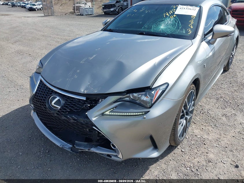 2016 Lexus Rc VIN JTHSE5BC5G5005883 IAAI salvage auction — FRONT & REAR, Salvage (Idaho), sold $8,800 on 2026-07-17 (photo 6)