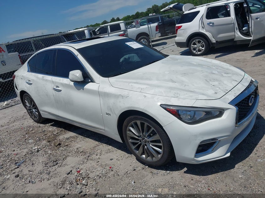 2020 Infiniti Q50 VIN JN1EV7AP9LM207921 IAAI salvage auction — FRONT END, Salvage (Georgia), sold $2,000 on 2026-07-08 (photo 1)