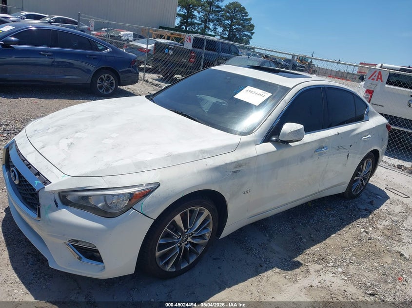 2020 Infiniti Q50 VIN JN1EV7AP9LM207921 IAAI salvage auction — FRONT END, Salvage (Georgia), sold $2,000 on 2026-07-08 (photo 2)