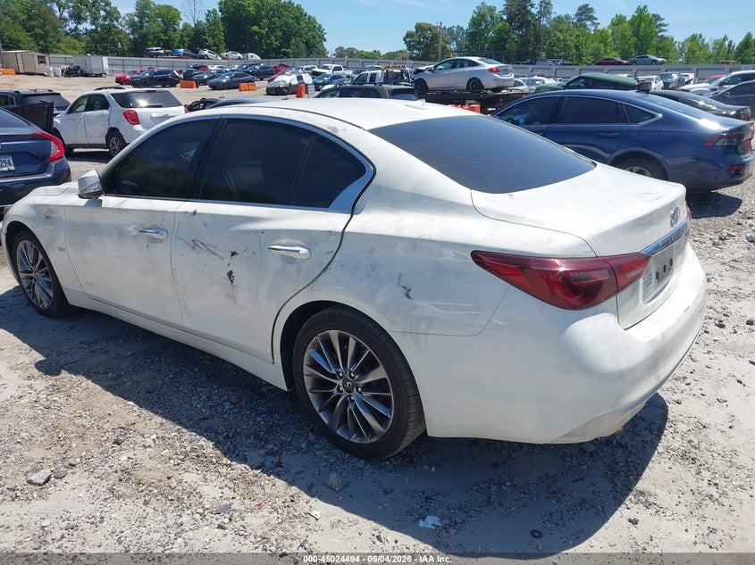 2020 Infiniti Q50 VIN JN1EV7AP9LM207921 IAAI salvage auction — FRONT END, Salvage (Georgia), sold $2,000 on 2026-07-08 (photo 3)