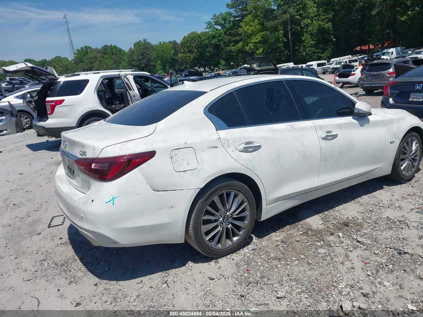 2020 Infiniti Q50 VIN JN1EV7AP9LM207921 IAAI salvage auction — FRONT END, Salvage (Georgia), sold $2,000 on 2026-07-08 (photo 4)
