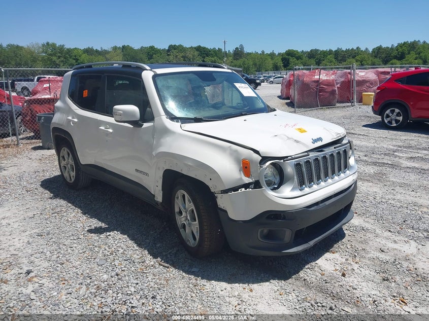 2016 Jeep Renegade VIN ZACCJADT1GPC61405 IAAI salvage auction — FRONT END, Rebuildable (Florida), sold $725 on 2026-08-20 (photo 1)