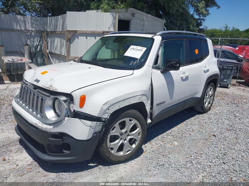 2016 Jeep Renegade VIN ZACCJADT1GPC61405 IAAI salvage auction — FRONT END, Rebuildable (Florida), sold $725 on 2026-08-20 (photo 2)