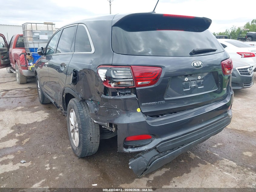 2019 Kia Sorento VIN 5XYPG4A36KG520890 IAAI salvage auction — LEFT REAR, Clear (Oklahoma), sold $3,350 on 2026-07-15 (photo 3)