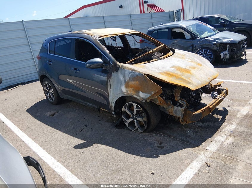 2020 Kia Sportage VIN KNDPM3AC5L7664769 IAAI salvage auction — ENGINE BURN, Non-Repairable (Tennessee), sold $150 on 2026-07-14 (photo 1)