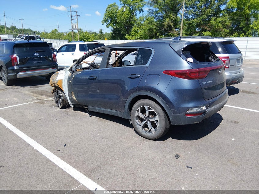 2020 Kia Sportage VIN KNDPM3AC5L7664769 IAAI salvage auction — ENGINE BURN, Non-Repairable (Tennessee), sold $150 on 2026-07-14 (photo 3)