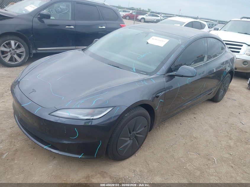2025 Tesla Model 3 VIN 5YJ3E1EA2SF126967 IAAI salvage auction — FRONT END, Original (Texas), sold $19,100 on 2026-07-09 (photo 2)