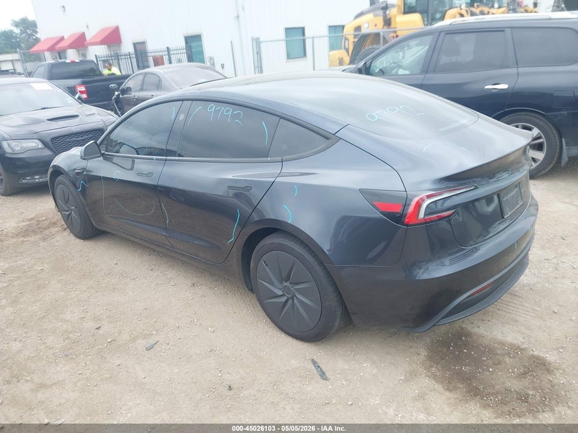 2025 Tesla Model 3 VIN 5YJ3E1EA2SF126967 IAAI salvage auction — FRONT END, Original (Texas), sold $19,100 on 2026-07-09 (photo 3)