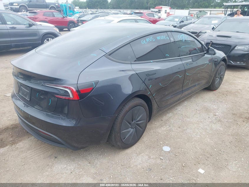 2025 Tesla Model 3 VIN 5YJ3E1EA2SF126967 IAAI salvage auction — FRONT END, Original (Texas), sold $19,100 on 2026-07-09 (photo 4)