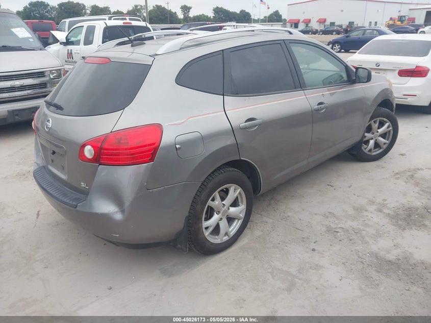 2009 Nissan Rogue VIN JN8AS58T19W328617 IAAI salvage auction — LEFT SIDE, Salvage (Texas), sold $325 on 2026-07-28 (photo 4)